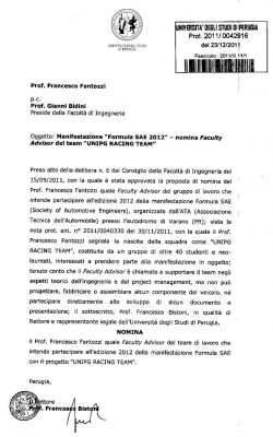 Dichiarazione Ufficiale Nascita Team 2010